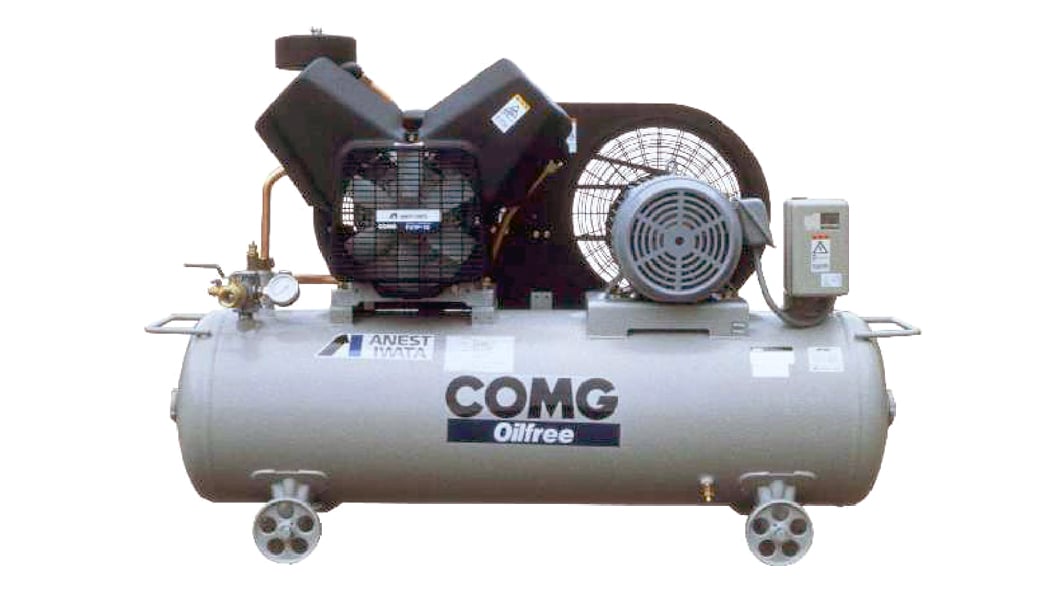 Oil-free tank mounted air compressor