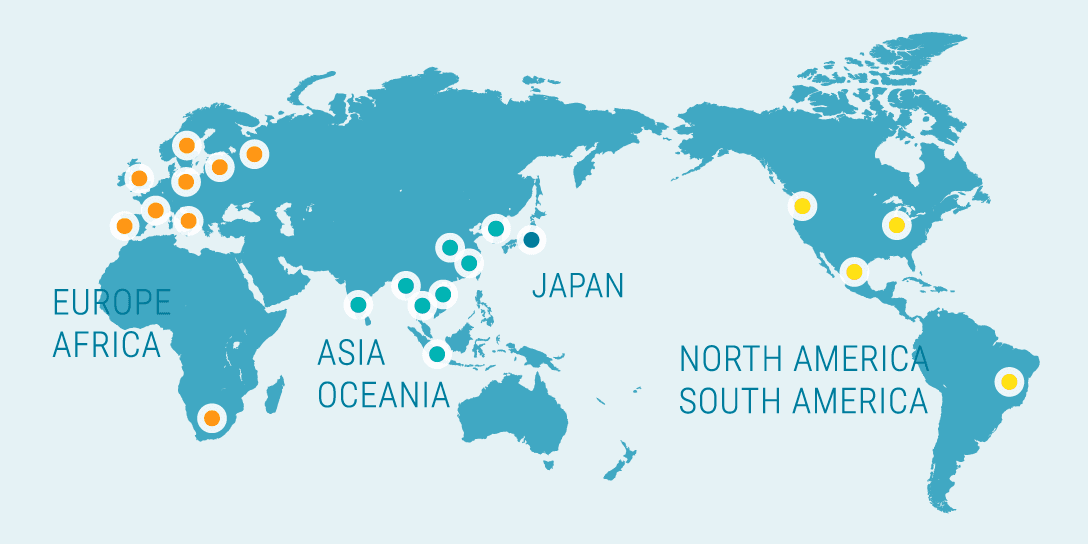 エリアバランスの良いグローバル企業